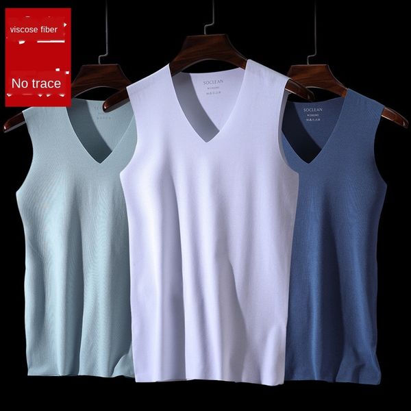 men' vest seamless ice silk summer large size v-neck slim thin vest shirtshirt shirtbreathable stretch wide shoulder base shirt, White;black
men' vest seamless ice silk summer large size v-neck slim thin vest shirtshirt shirtbreathable stretch wide shoulder base shirt, White;black