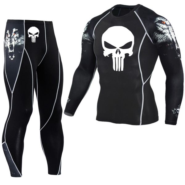 punisher running sportswear suit men's compression clothing gym quick-drying shirt skull gym leggings 2 piece tracksuit men, Black;blue
punisher running sportswear suit men's compression clothing gym quick-drying shirt skull gym leggings 2 piece tracksuit men, Black;blue