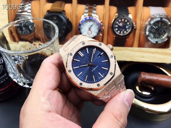 a2 factory luxury men's automatic mechanical watch 41mm 15400 royal oak series 18k rose gold frosted gold case with frosted 316l steel, Slivery;brown
a2 factory luxury men's automatic mechanical watch 41mm 15400 royal oak series 18k rose gold frosted gold case with frosted 316l steel, Slivery;brown