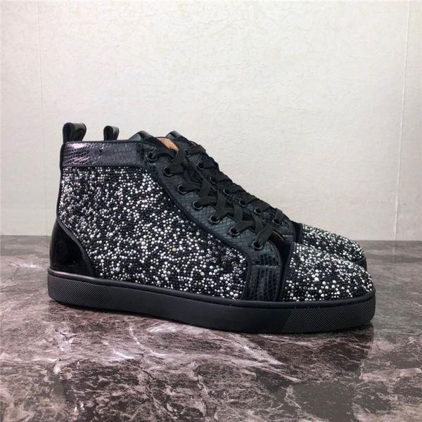 2019 new designer luxury mens red bottoms casual shoes womens spike golden fashion high help sneakers size 35-47 l03, Black
2019 new designer luxury mens red bottoms casual shoes womens spike golden fashion high help sneakers size 35-47 l03, Black