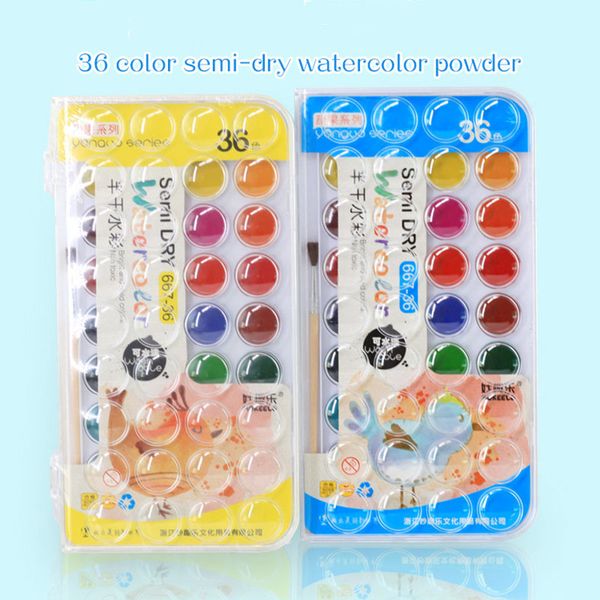36 цветов введение портативный коробочный набор для рисования твердыми акварельными красками с кистью для рисования для детей kid paint set
36 цветов введение портативный коробочный набор для рисования твердыми акварельными красками с кистью для рисования для детей kid paint set