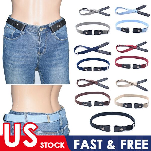 women's buckle-belt dress punk style ladies slim sports trend comfortable elastic new no buckle belt, Black;brown
women's buckle-belt dress punk style ladies slim sports trend comfortable elastic new no buckle belt, Black;brown
