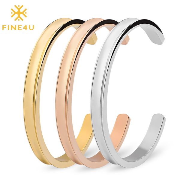 fine4u b254 stainless steel grooved cuff bangle for women girls inspirational bracelets jewelry gifts, Black
fine4u b254 stainless steel grooved cuff bangle for women girls inspirational bracelets jewelry gifts, Black