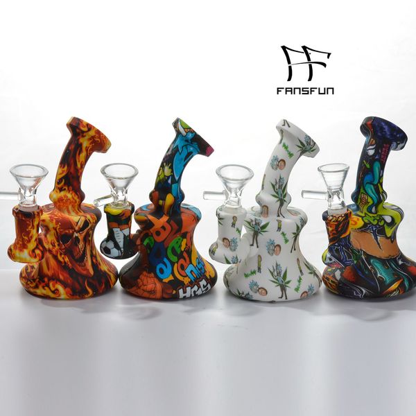 Printing Silicone Water Pipe With Glass Bwol 14mm Fmale Detachable Bong For Dry Herb Quartz Banger Hanger Wax Smoking Hand Pipe Dab Rigs
Printing Silicone Water Pipe With Glass Bwol 14mm Fmale Detachable Bong For Dry Herb Quartz Banger Hanger Wax Smoking Hand Pipe Dab Rigs