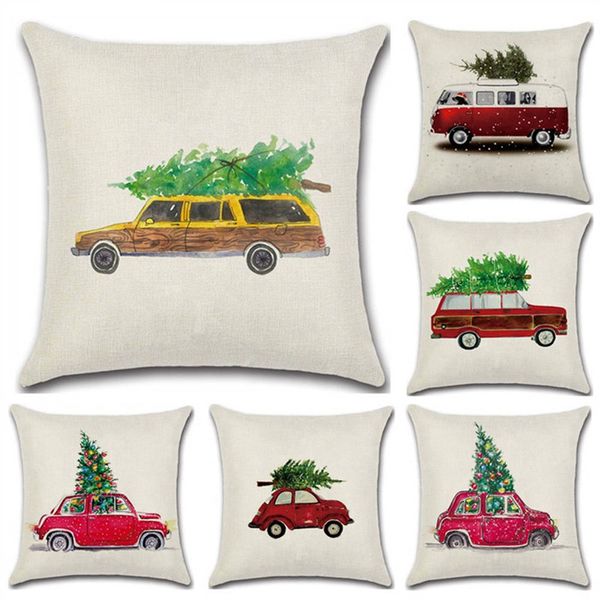merry christmas pillow cover cartoon car christmas tree linen pillowcase decorations for home new year gifts
merry christmas pillow cover cartoon car christmas tree linen pillowcase decorations for home new year gifts