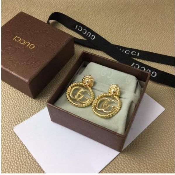 european and american luxury custom earrings classic letter lion head ring versatile earrings, Gray
european and american luxury custom earrings classic letter lion head ring versatile earrings, Gray