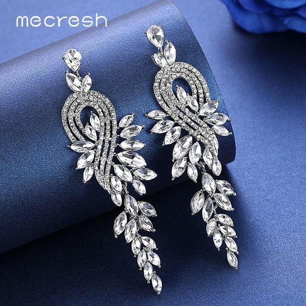 mecresh european leaves long drop earrings for women silver color crystal hanging earrings wedding engagement jewelry meh946
mecresh european leaves long drop earrings for women silver color crystal hanging earrings wedding engagement jewelry meh946