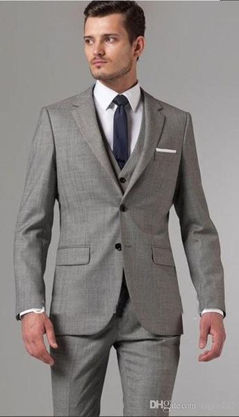 new two buttons light grey groom tuxedos notch lapel groomsmen mens wedding business prom suits (jacket+pants+vest+tie) 219, Black;gray 
new two buttons light grey groom tuxedos notch lapel groomsmen mens wedding business prom suits (jacket+pants+vest+tie) 219, Black;gray