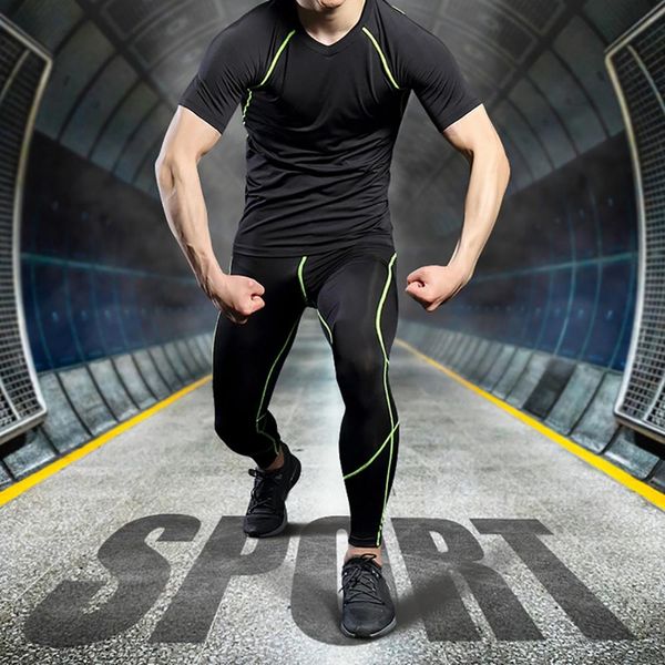 running tights elastic breathable anti-sweat quick drying sports running fitness training tights leggings trousers new, Black;blue
running tights elastic breathable anti-sweat quick drying sports running fitness training tights leggings trousers new, Black;blue