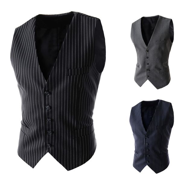 zogaa 2019 new men striped vest single-breasted casual slim jacket business vest waistcoat men vests mens suit fit mens, Black;white
zogaa 2019 new men striped vest single-breasted casual slim jacket business vest waistcoat men vests mens suit fit mens, Black;white