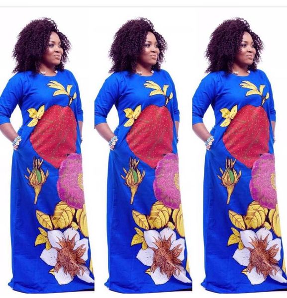 2019 new arrival polyester style african women printing dress, Red 
2019 new arrival polyester style african women printing dress, Red