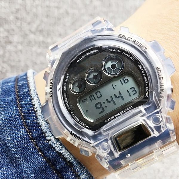 luxury women's watch dw6900 casual sports quartz men's watch 35th anniversary waterproof and shockproof transparent ing, Slivery;brown
luxury women's watch dw6900 casual sports quartz men's watch 35th anniversary waterproof and shockproof transparent ing, Slivery;brown