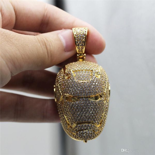 hip hop iced out iron man pendant necklace micro paved lab diamond gold silver plated mens jewelry gift
hip hop iced out iron man pendant necklace micro paved lab diamond gold silver plated mens jewelry gift