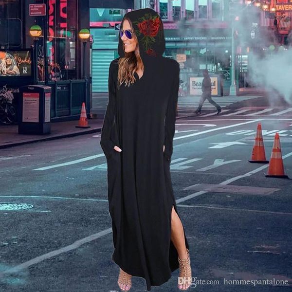 autumn floral printed women dress fashion designer hooded ladies dresses casual loose female panelled apparel with split, Black;gray
autumn floral printed women dress fashion designer hooded ladies dresses casual loose female panelled apparel with split, Black;gray