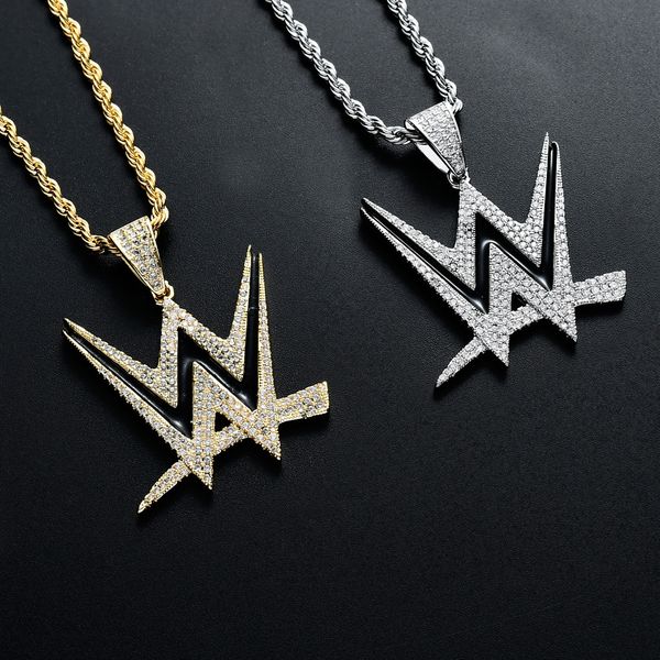 w creative letter pendant cz zircon paved bling ice out pendants necklace for men rapper jewelry gold silver color
w creative letter pendant cz zircon paved bling ice out pendants necklace for men rapper jewelry gold silver color