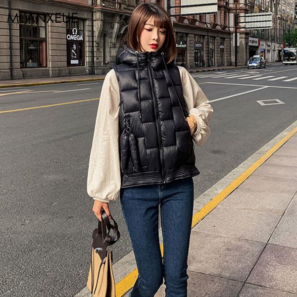 vogue cotton padded vests women korean hooded vest casual winter sleeveless coats solid female warm plus size ladies jacket punk, Black;white
vogue cotton padded vests women korean hooded vest casual winter sleeveless coats solid female warm plus size ladies jacket punk, Black;white