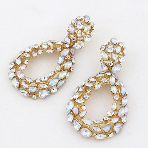 atmospheric full white zircon stud earrings for women 7*4cm big water droplet exaggerated earing earings jewelry brincos brinco, Golden;silver
atmospheric full white zircon stud earrings for women 7*4cm big water droplet exaggerated earing earings jewelry brincos brinco, Golden;silver