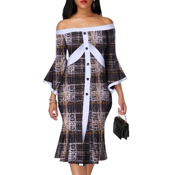 2019 new wrist dress slash neck african bazin cotton mid-dress dashiki african print dresses for women knee-length 5xl wy3067, Black;gray
2019 new wrist dress slash neck african bazin cotton mid-dress dashiki african print dresses for women knee-length 5xl wy3067, Black;gray
