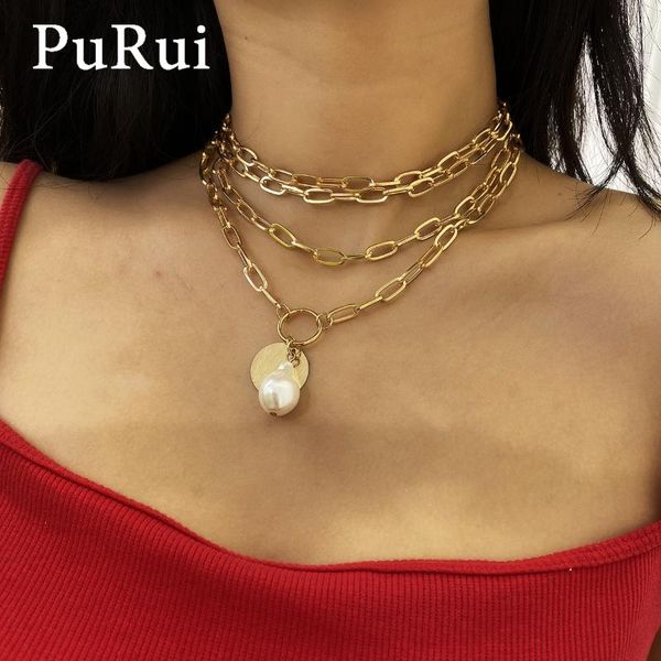 purui punk vintage pearl pendant choker necklace multi layered alloy statement chain necklace gold color for women jewelry, Silver
purui punk vintage pearl pendant choker necklace multi layered alloy statement chain necklace gold color for women jewelry, Silver