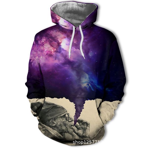 mens designer digital printing sweater winter old man smoking starry sky smoke 3d lian maowei, Black
mens designer digital printing sweater winter old man smoking starry sky smoke 3d lian maowei, Black