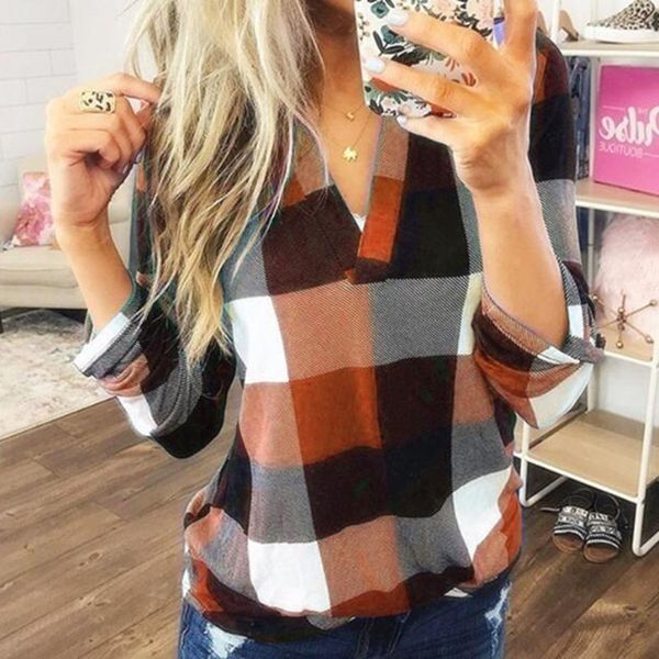8 colors classic vintage plaid shirts for women plus size long sleeve ladies work tee blusas femininas elegante blouses 5xl, White
8 colors classic vintage plaid shirts for women plus size long sleeve ladies work tee blusas femininas elegante blouses 5xl, White