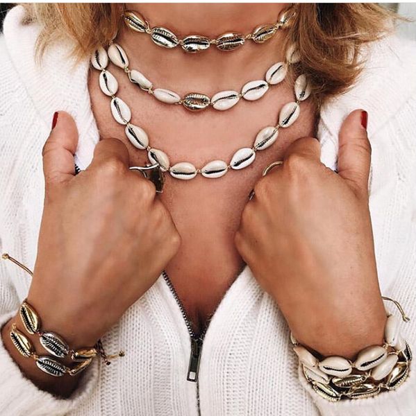3 color fashion conch ocean series jewelry women shell necklace bracelet woman popular bracelets length 21cm and necklaces length 38cm, Silver
3 color fashion conch ocean series jewelry women shell necklace bracelet woman popular bracelets length 21cm and necklaces length 38cm, Silver