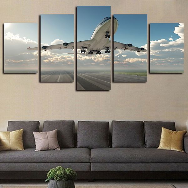 5 panels airplane fly in sky artworks giclee canvas wall art for home decor abstract poster canvas print oil painting
5 panels airplane fly in sky artworks giclee canvas wall art for home decor abstract poster canvas print oil painting
