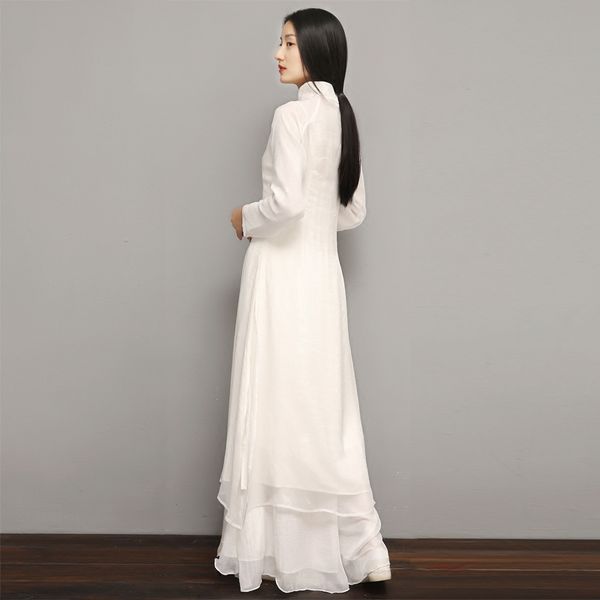 2019 chinese women cheongsam lady qipao loose pure white long dress zen meditation dress clothes elegant gown vestidos, Red
2019 chinese women cheongsam lady qipao loose pure white long dress zen meditation dress clothes elegant gown vestidos, Red