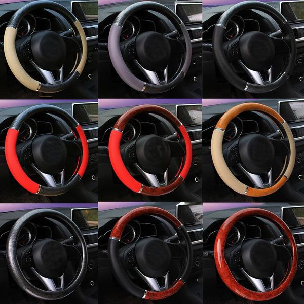 interior decorative odorless auto car faux leather driver wood grain steering wheel cover soft universal non slip fashion
interior decorative odorless auto car faux leather driver wood grain steering wheel cover soft universal non slip fashion