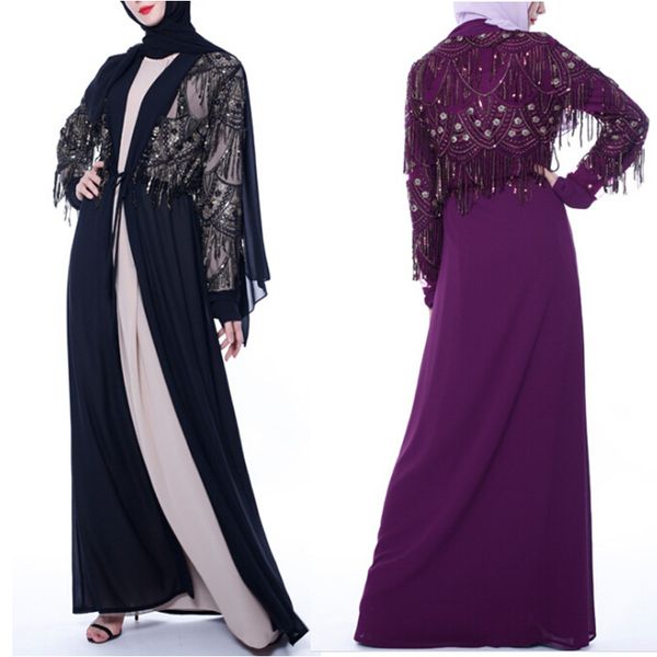 luxury sequins tassel open abaya muslim dress cardigan kimono long robe gowns jubah middle east ramadan eid arab islamic prayer, Red
luxury sequins tassel open abaya muslim dress cardigan kimono long robe gowns jubah middle east ramadan eid arab islamic prayer, Red