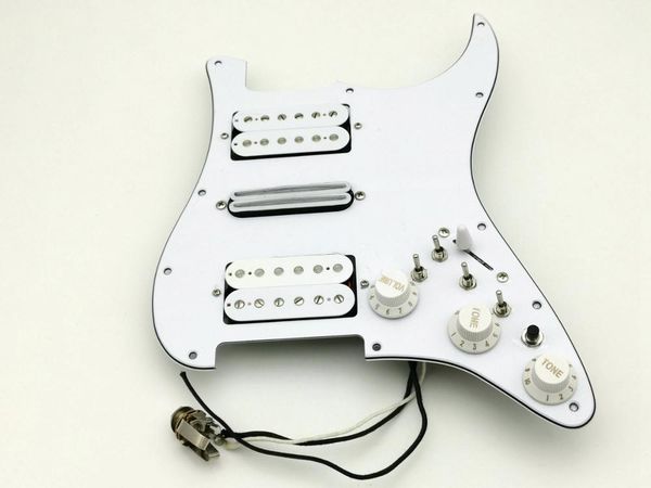 strat hsh guitar pickups super wiring assembly , very powerful features , multiple tone options limited edition 20 different combinations
strat hsh guitar pickups super wiring assembly , very powerful features , multiple tone options limited edition 20 different combinations