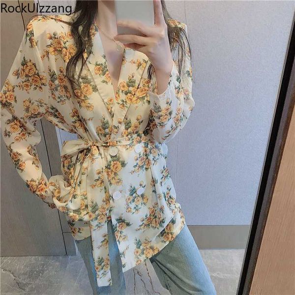 boho floral print double breasted wrap belt slim long sleeve blouse streetwear women fashion korean button outfit chiffon shirts, White
boho floral print double breasted wrap belt slim long sleeve blouse streetwear women fashion korean button outfit chiffon shirts, White