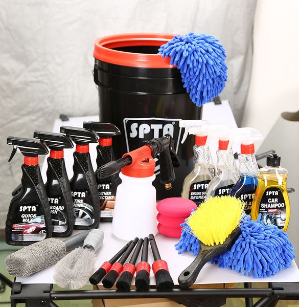 spta 23pcs car care kit care sets car shampoo engine surface degrease weel cleaner tire cleaning wash washer set
spta 23pcs car care kit care sets car shampoo engine surface degrease weel cleaner tire cleaning wash washer set