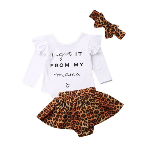 2020 fashion newborn baby girls leopard clothes infant bodysuit+skirts+headband cotton outfits sets, White
2020 fashion newborn baby girls leopard clothes infant bodysuit+skirts+headband cotton outfits sets, White