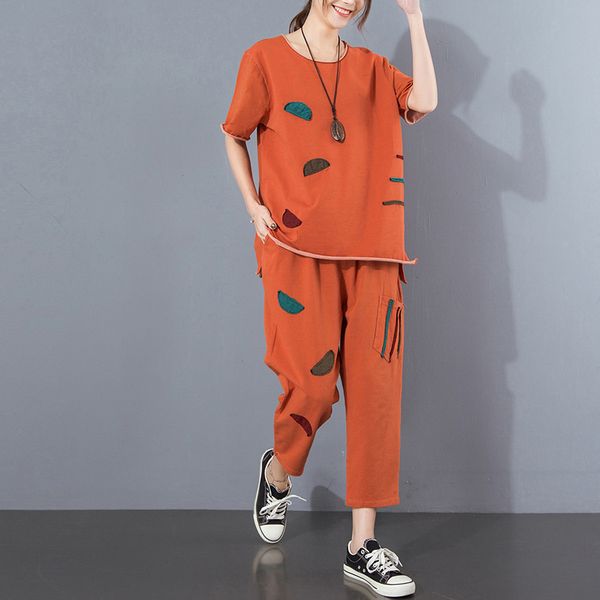 literary two piece set and pants casual matching sets cotton womens tracksuit set loose wholesale clothing women, White
literary two piece set and pants casual matching sets cotton womens tracksuit set loose wholesale clothing women, White
