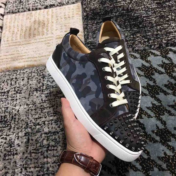 лучшие дизайнерские кроссовки junior red bottom spikes серые замшевые кожаные кеды с камуфляжным принтом обувь пару фирменных кроссовок 35-4, Black
лучшие дизайнерские кроссовки junior red bottom spikes серые замшевые кожаные кеды с камуфляжным принтом обувь пару фирменных кроссовок 35-4, Black