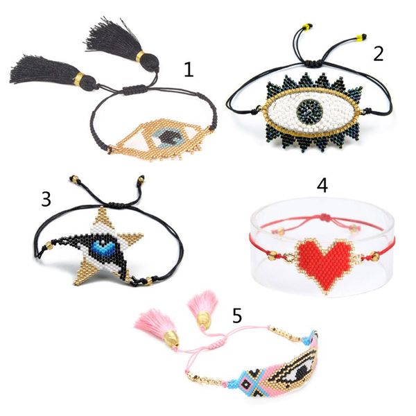 handmade evi eye seed bracelet woven good luck adjustable amulet jewelry 649d, Black
handmade evi eye seed bracelet woven good luck adjustable amulet jewelry 649d, Black