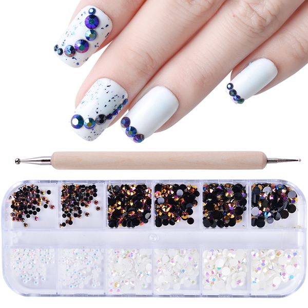 1 case white clear flame jelly nail art rhinestones dotting pen mixed size flat back studs crystal decor 3d manicure tools ji002, Silver;gold
1 case white clear flame jelly nail art rhinestones dotting pen mixed size flat back studs crystal decor 3d manicure tools ji002, Silver;gold