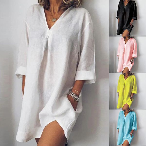 calofe women new arrival shirt dress summer casual loose long sleeve blouse dress mini vacation holiday dresses vestidos clothes, Black;gray
calofe women new arrival shirt dress summer casual loose long sleeve blouse dress mini vacation holiday dresses vestidos clothes, Black;gray