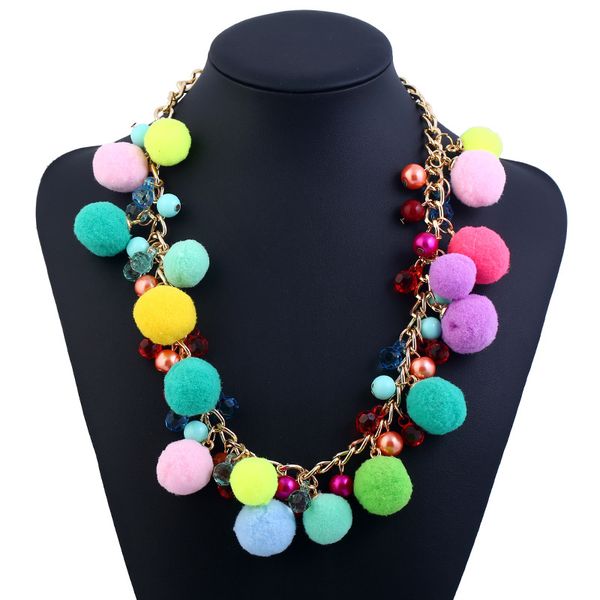 fashion pom pom cotton tassel pompon necklace with beads ball ethnic colorful necklace bohemian boho collares etnicos bohemios, Golden;silver
fashion pom pom cotton tassel pompon necklace with beads ball ethnic colorful necklace bohemian boho collares etnicos bohemios, Golden;silver
