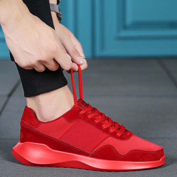 men's casual sports shoes popular thick soled men's shoes wholesale korean cross border red running thick soled heightenin, Black 
men's casual sports shoes popular thick soled men's shoes wholesale korean cross border red running thick soled heightenin, Black