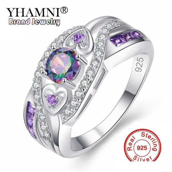yhamni 100% solid 925 sterling silver ring purple color cubic zirconia ring fashion wedding rings gift for women zr809, Slivery;golden
yhamni 100% solid 925 sterling silver ring purple color cubic zirconia ring fashion wedding rings gift for women zr809, Slivery;golden