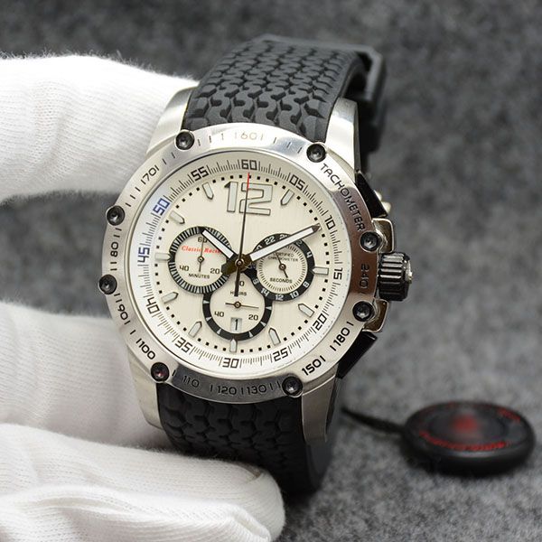 outdoor chronograph 45.5mm quartz white dial men watch sport mens watches wristwatches with fixed bezel, Slivery;brown
outdoor chronograph 45.5mm quartz white dial men watch sport mens watches wristwatches with fixed bezel, Slivery;brown