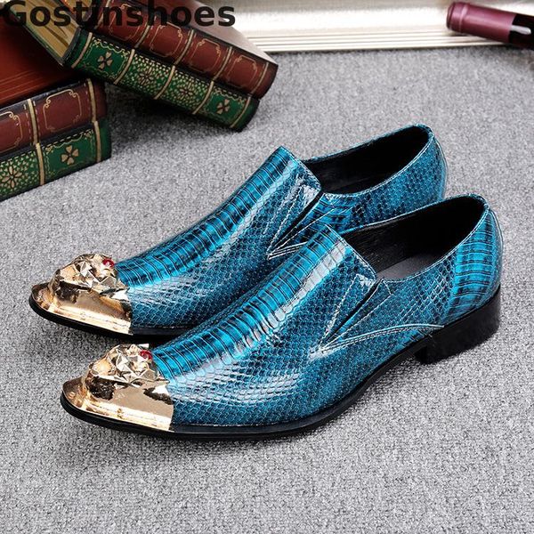 fashion men shoes blue color genuine leather snakeskin pattern printed casual leather shoes slip-on metal cap toe men oxfords, Black
fashion men shoes blue color genuine leather snakeskin pattern printed casual leather shoes slip-on metal cap toe men oxfords, Black