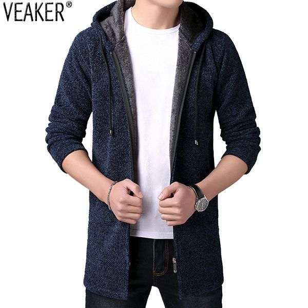 2019 new men's thick long hooded sweaters male winter fleece fur sweatercoat men solid color zipper knitted sweater jackets coat, White;black
2019 new men's thick long hooded sweaters male winter fleece fur sweatercoat men solid color zipper knitted sweater jackets coat, White;black
