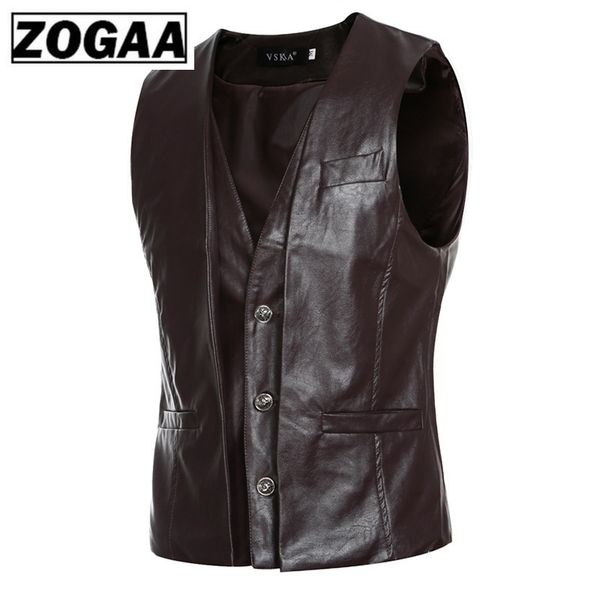 2019 men's vest retro two-piece design male casual slim leather vest fashion sleeveless jacket coat for men, Black;white
2019 men's vest retro two-piece design male casual slim leather vest fashion sleeveless jacket coat for men, Black;white