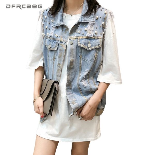 vintage spray painting ripped denim vest woman 2020 summer sleeveless jean jacket women gilet streetwear waistcoat femme, Black;white
vintage spray painting ripped denim vest woman 2020 summer sleeveless jean jacket women gilet streetwear waistcoat femme, Black;white