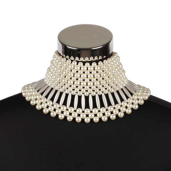 florosy imitation pearls chunky bead ball statement collar choker necklace for women fashion handmade bib wedding party jewelry, Golden;silver
florosy imitation pearls chunky bead ball statement collar choker necklace for women fashion handmade bib wedding party jewelry, Golden;silver