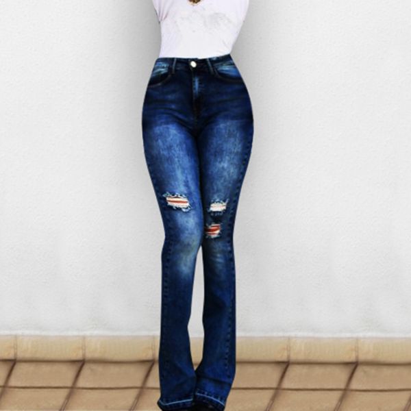 women's high waist pocket wide leg jeans flared hole trousers skinny jeans women casual stretch ripped casual, Blue
women's high waist pocket wide leg jeans flared hole trousers skinny jeans women casual stretch ripped casual, Blue