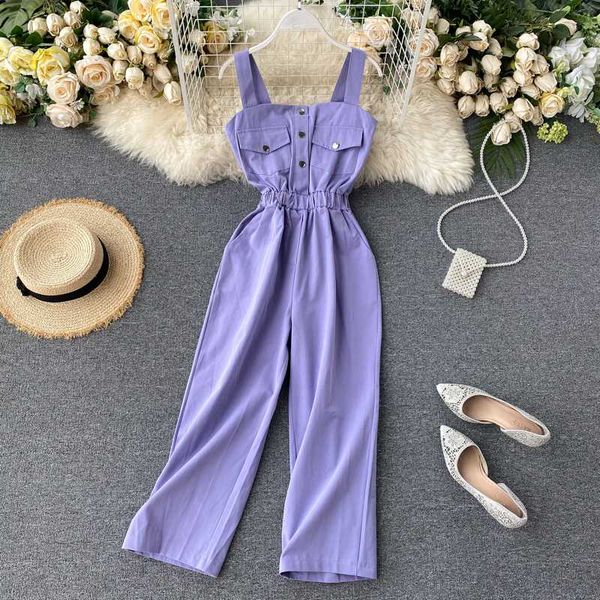 Tooling Jumpsuits for Women 2020 Summer New Halter Sleeveless Waist Pocket Wide-Leg Candy-Colored Suit jumpsuit Female bodycon, Black;white
Tooling Jumpsuits for Women 2020 Summer New Halter Sleeveless Waist Pocket Wide-Leg Candy-Colored Suit jumpsuit Female bodycon, Black;white